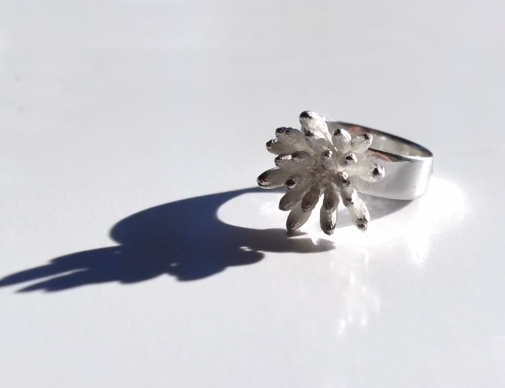 Silverring Flower Power storlek 51