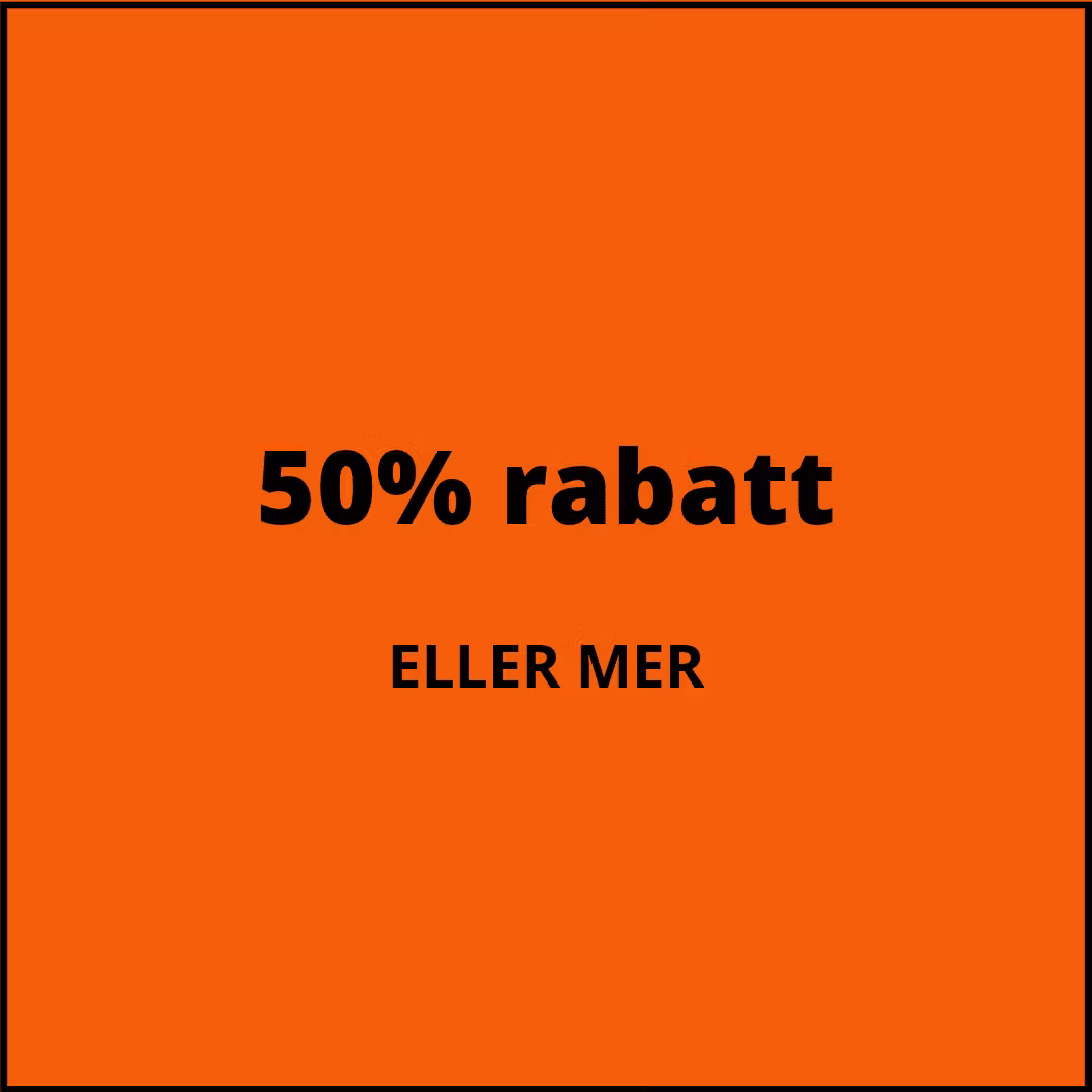 50% RABATT - hudshop.no