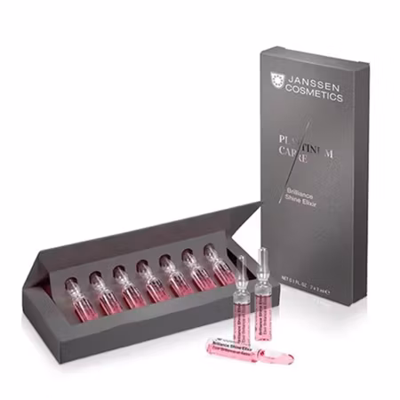 Tilbud Janssen Cosmetics Platinum Care, Giftset Eye Care+Brilliance Shine Elixir, 7x2 - outlet