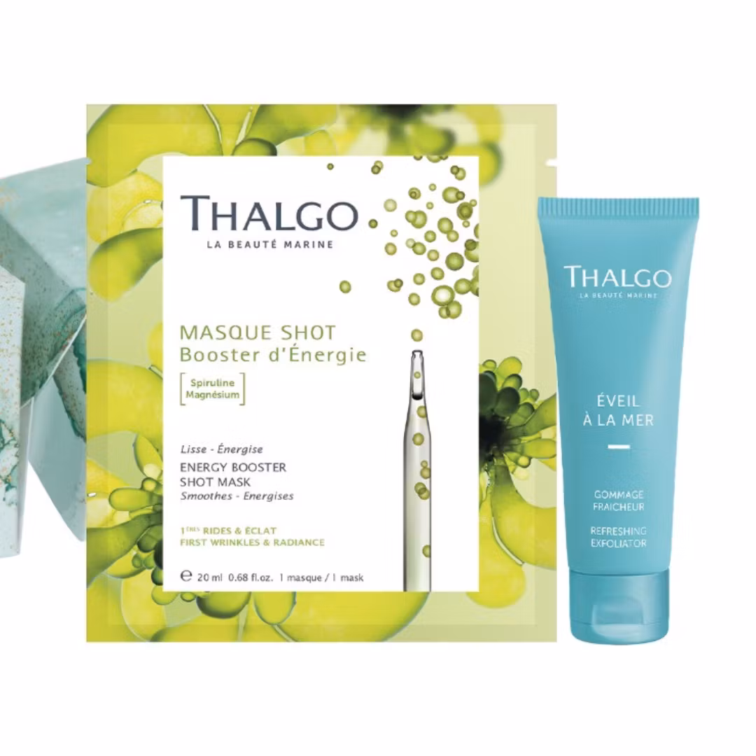 Thalgo - Refreshing Exfoliator 50ml + Energy Booster Shot Mask 20ml - Glød set