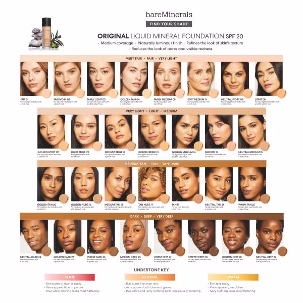 bareMinerals  Original Liquid Mineral Foundation SPF 20 - Medium Beige