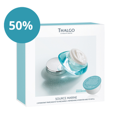 Thalgo Source Marine Hydrating - Refreshing Hydrator Kit - Source Marine Hydrating Cooling Gel Cream - 50 ml + 50 ml. Lett fuktighetskrem+refill
