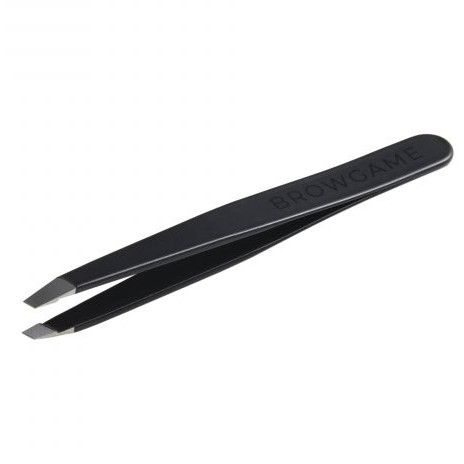 Browgame Cosmetics Signature Tweezer Slanted Soft Touch Blackout