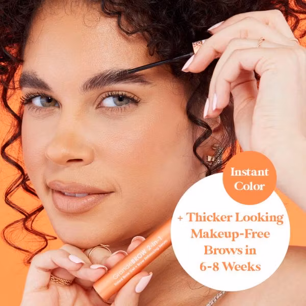 GrandeBROW 2-In-1 Tinted Brow Gel + Brow Enhancing Serum - DARK