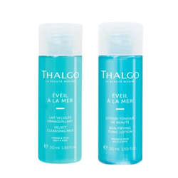 Thalgo Velvet Cleansing milk 50ml + Beautyfying tonic lotion 50ml - rensemelk og toner reisesetørrelser