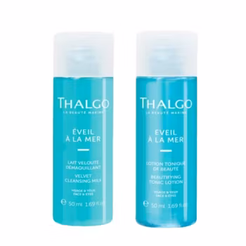 Thalgo Velvet Cleansing milk 50ml + Beautyfying tonic lotion 50ml - rensemelk og toner reisesetørrelser