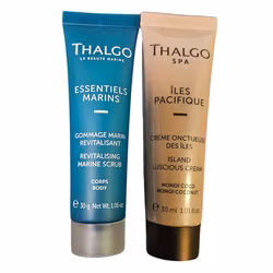 Thalgo kropp skrubb og lux bodylotion 30+30ml reisestørrelser