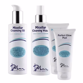DUVÉ MEDICA Cleansing Oil + Cleansing Water, få med gratis peel