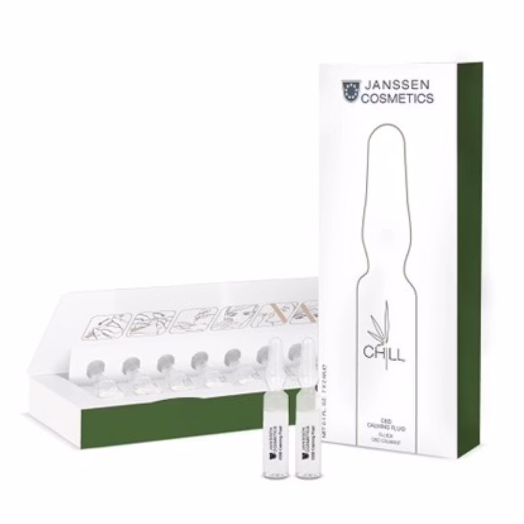 Janssen Cosmetics CHILL - CBD Calming Fluid 7 x 2 ml - 7 dager ampullekur beroligende