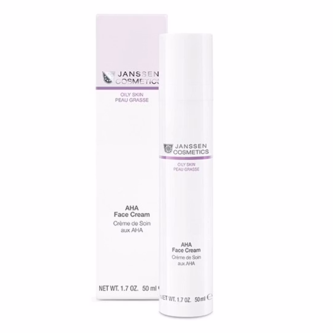 Janssen Cosmetics AHA Face Cream 50ml - Fruktsyre-krem for fet og uren hud.