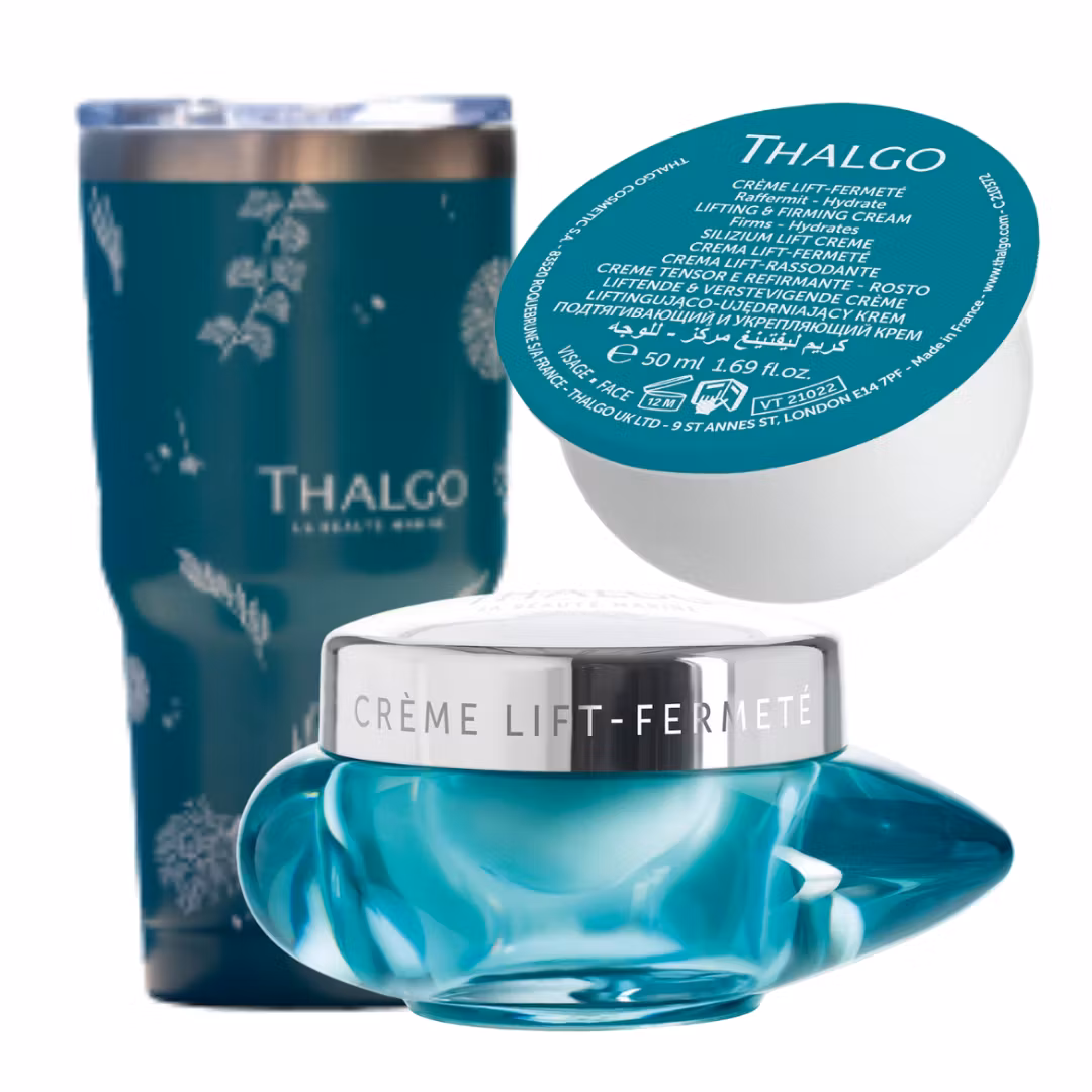 Thalgo kampanje - LIFT - Krem, refill og Thalgo drikkekopp