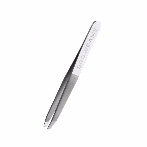 Browgame Cosmetics Prodnr. BG10014 Original Tweezer Slanted White