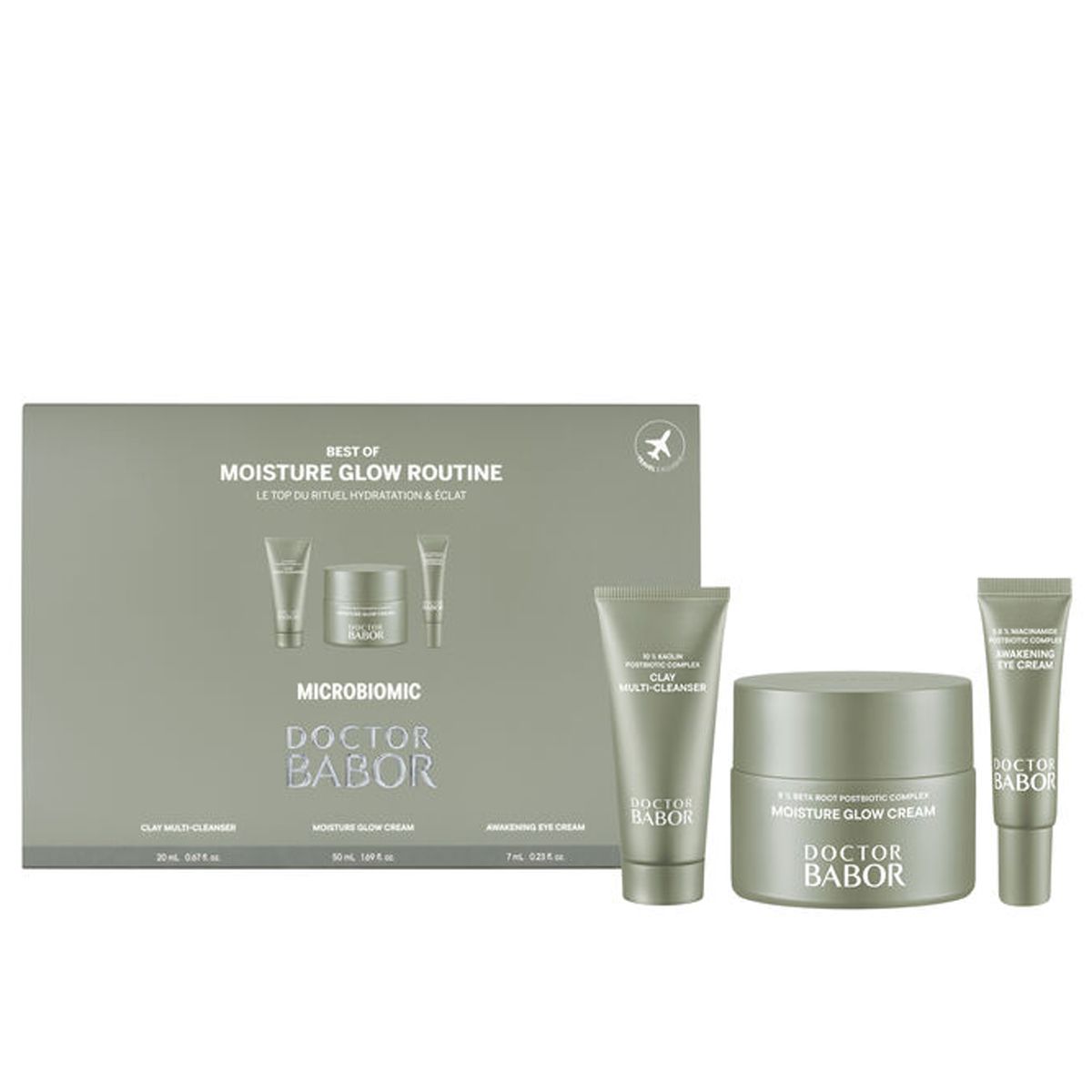 Dr. Babor Microbiomic Moisture Glow Rutine - Dagkrem, serum, øyenkrem