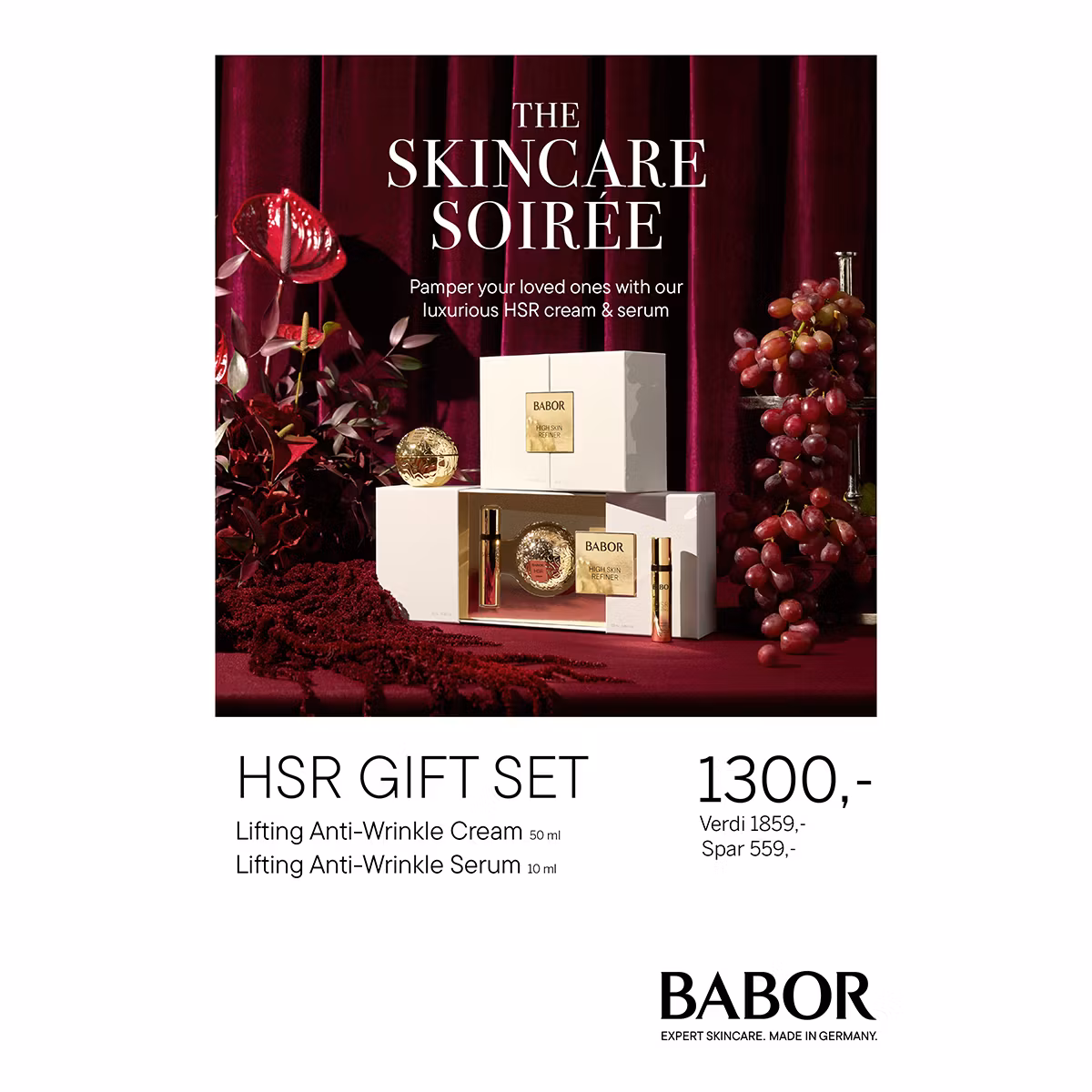BABOR HSR Gift Set 2025 - luxus anti-age krem og serum