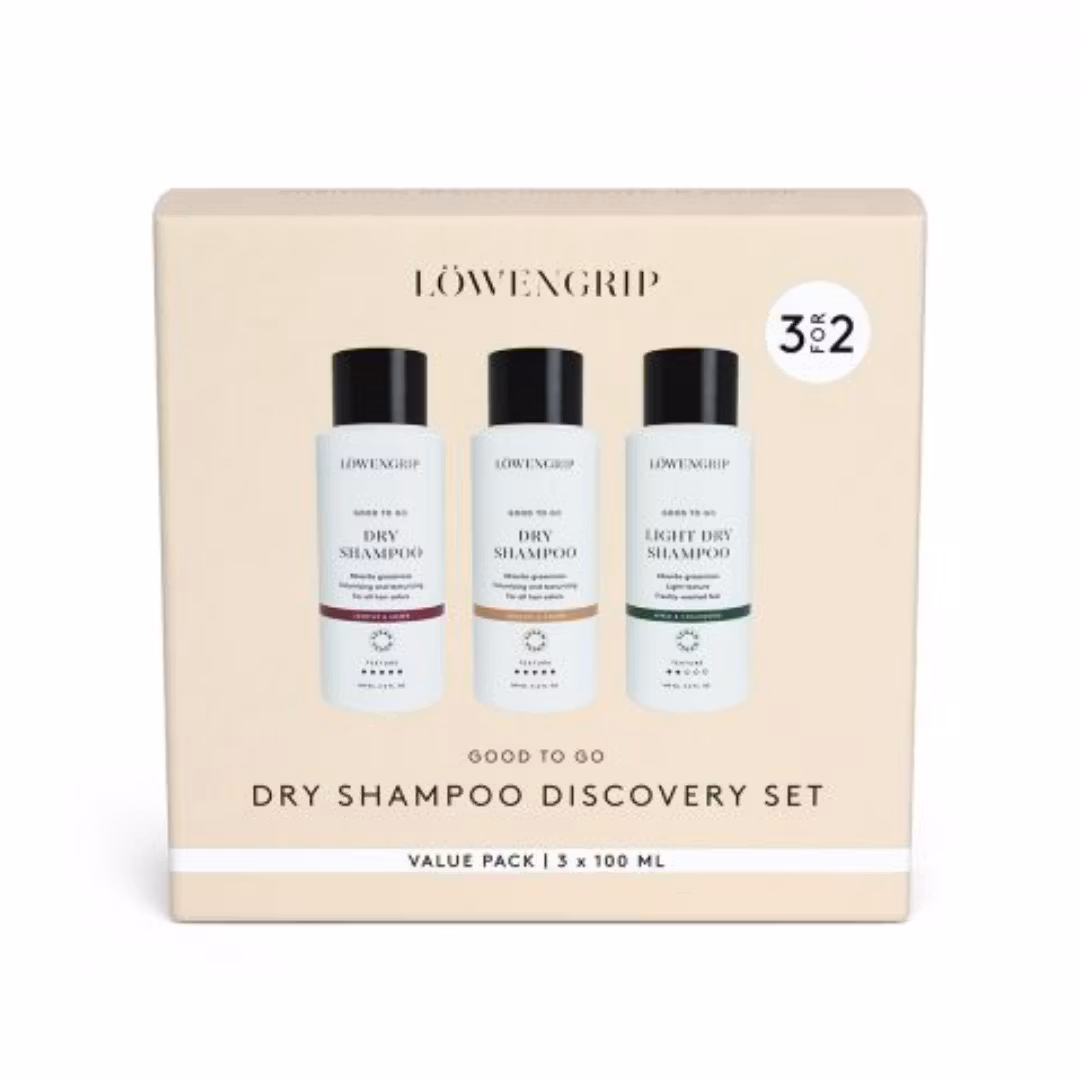 Löwengrip Good To Go – Dry Shampoo Discovery Set 3x100ml - 3 stk tørrshampoo