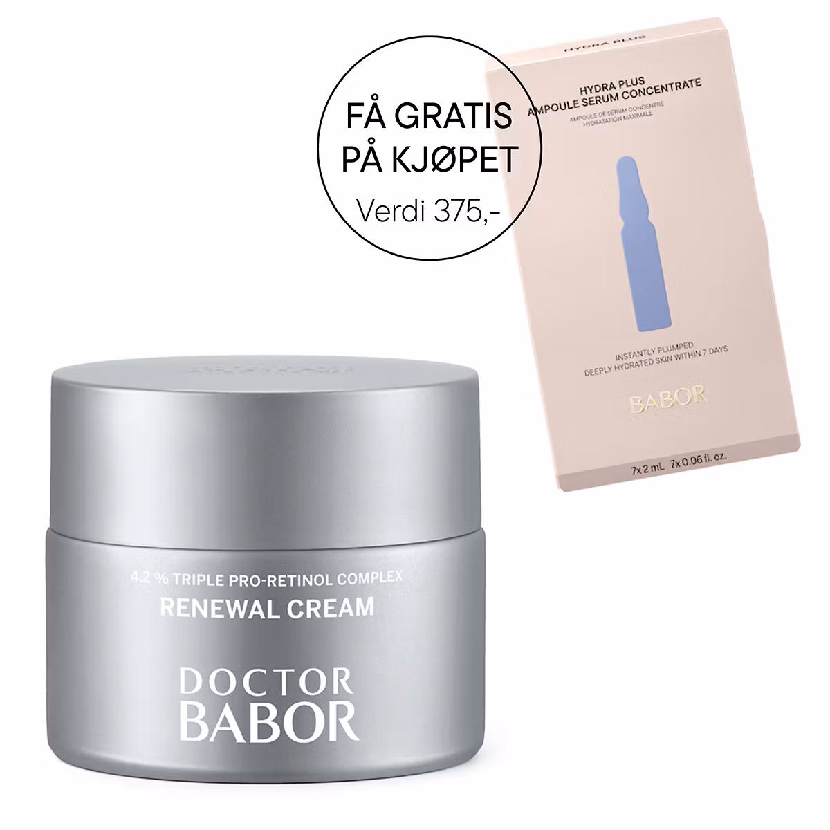 Dr. Babor regeneration The Cure Cream - styrker hudbarrieren få med GRATIS Ampoule Hydra Plus 7 dager kur