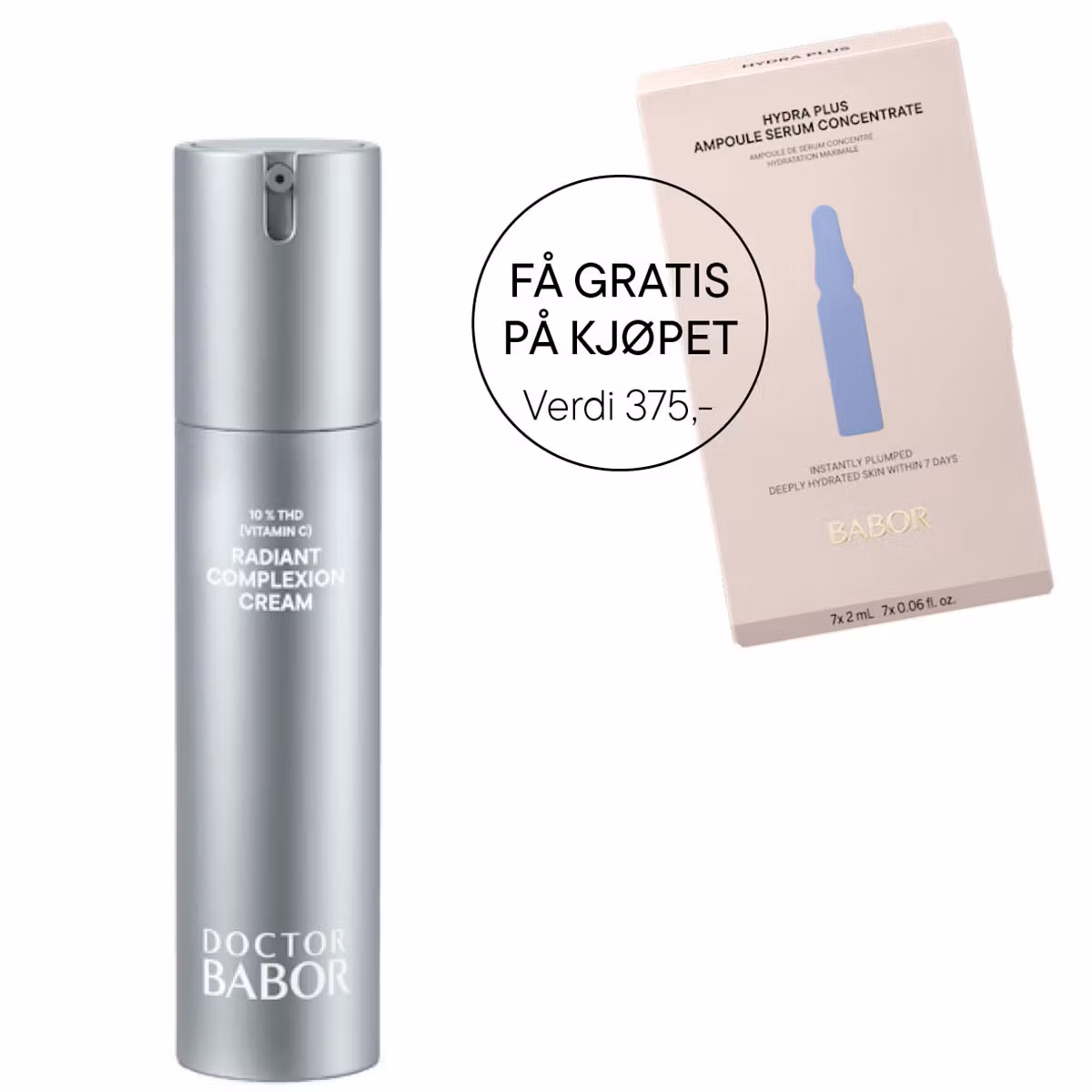 Radiant Complexion Cream , få med GRATIS 7 pakning Hydra Plus Ampulle