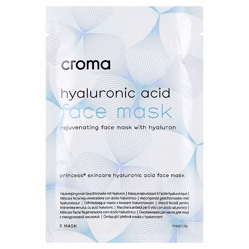 CROMA Hyaluronic Acid Face Mask – fuktighetsgivende sheetmaske