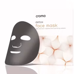 CROMA Detox Face Mask – rensende sheetmaske med aktivt kull