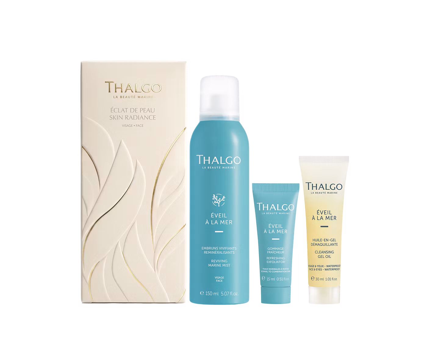 Thalgo Skin Radiance - Komplett trio for rens, eksfoliering og friskhet