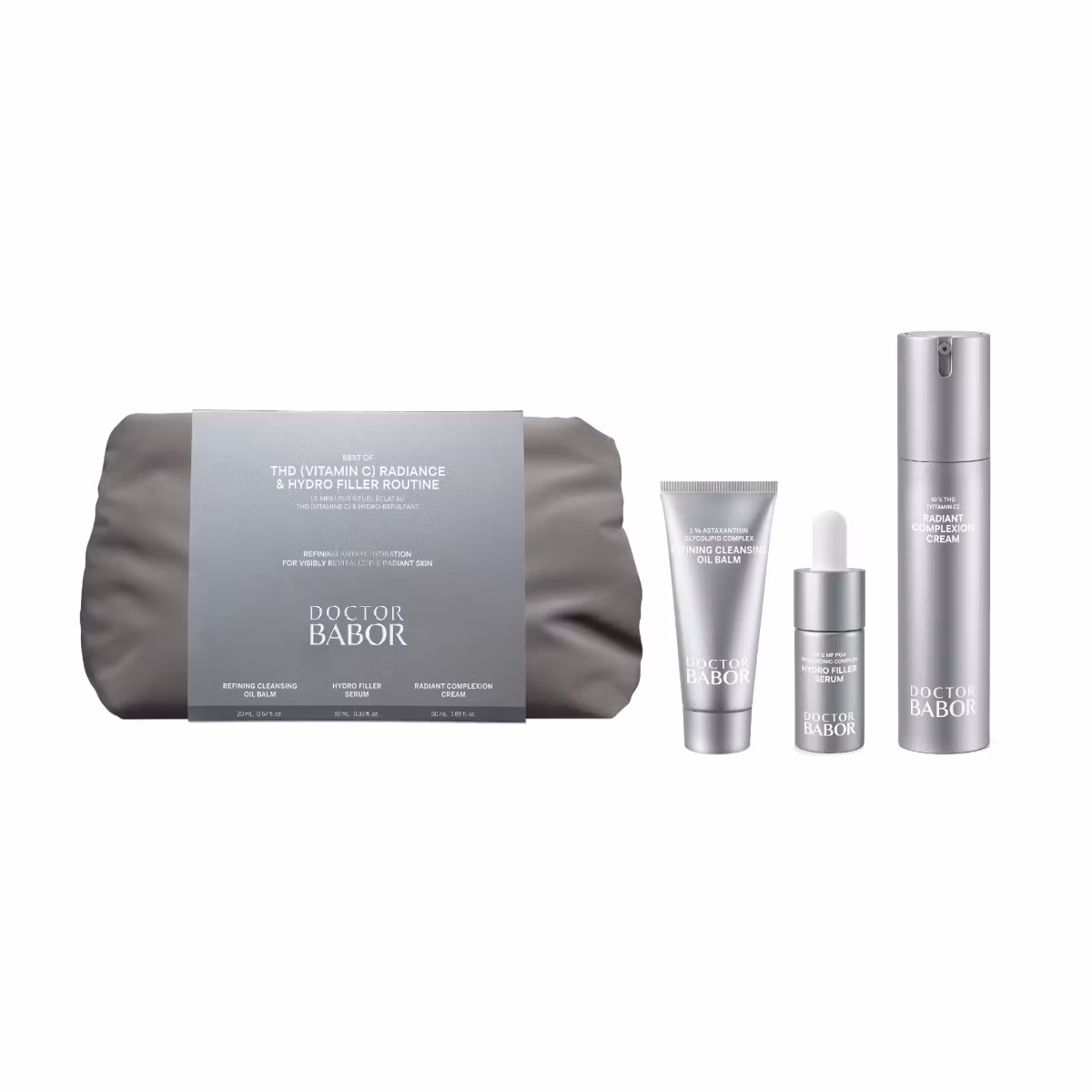 DOCTOR BABOR Lifting Routine Set - løft, glød og jevnere hudtone - rens, serum og ansiktskrem