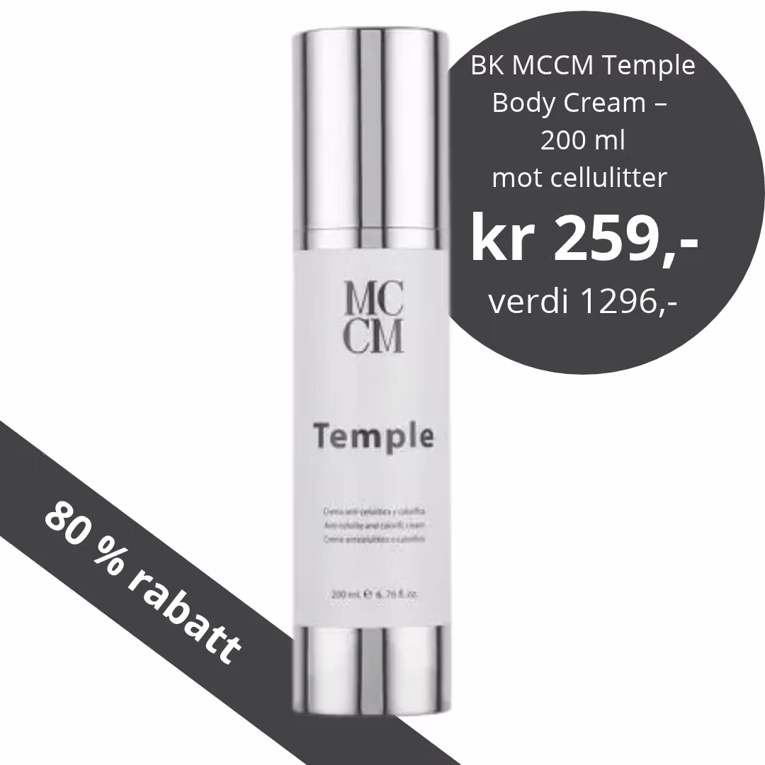BK MCCM Temple Body Cream – 200 ml (dato 11/26) - mot cellulitter, ujevn hudstruktur og fasthet