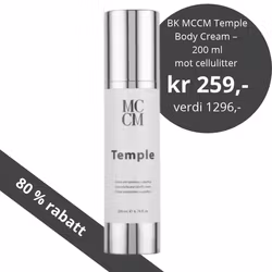 BK MCCM Temple Body Cream – 200 ml (dato 11/26) - mot cellulitter, ujevn hudstruktur og fasthet