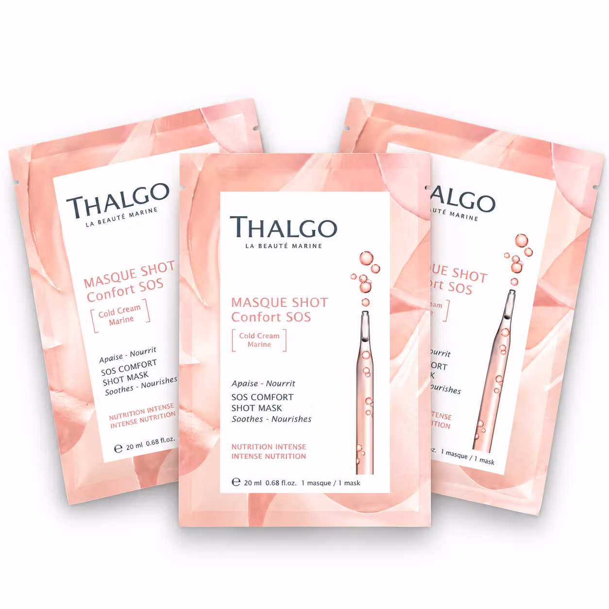 Thalgo Masque Shot - Confort SOS - sheet maske 3 stk. - roer ned en sensitiv hud