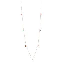 Långt halsband med stenar