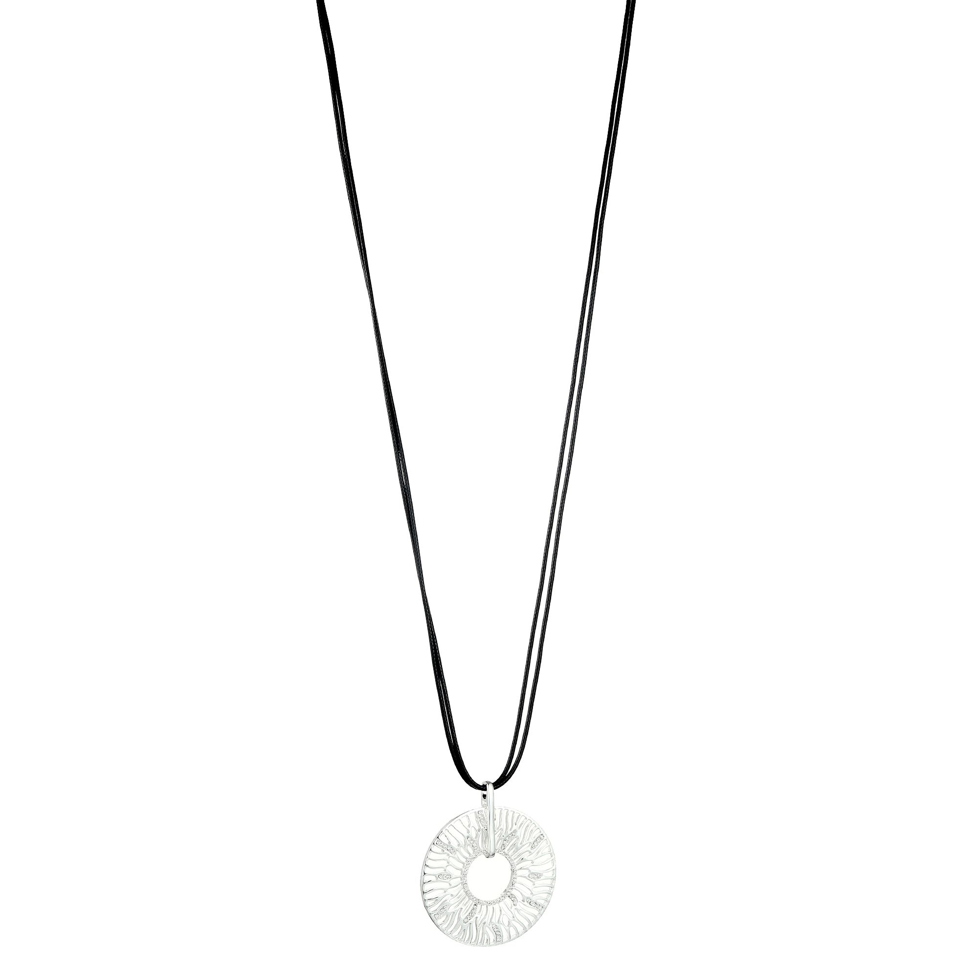 Långt halsband med silverring