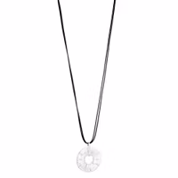 Långt halsband med silverring