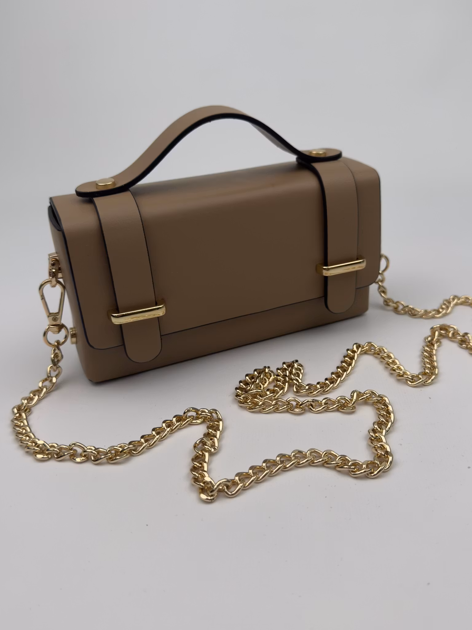 Clutch with chain strap