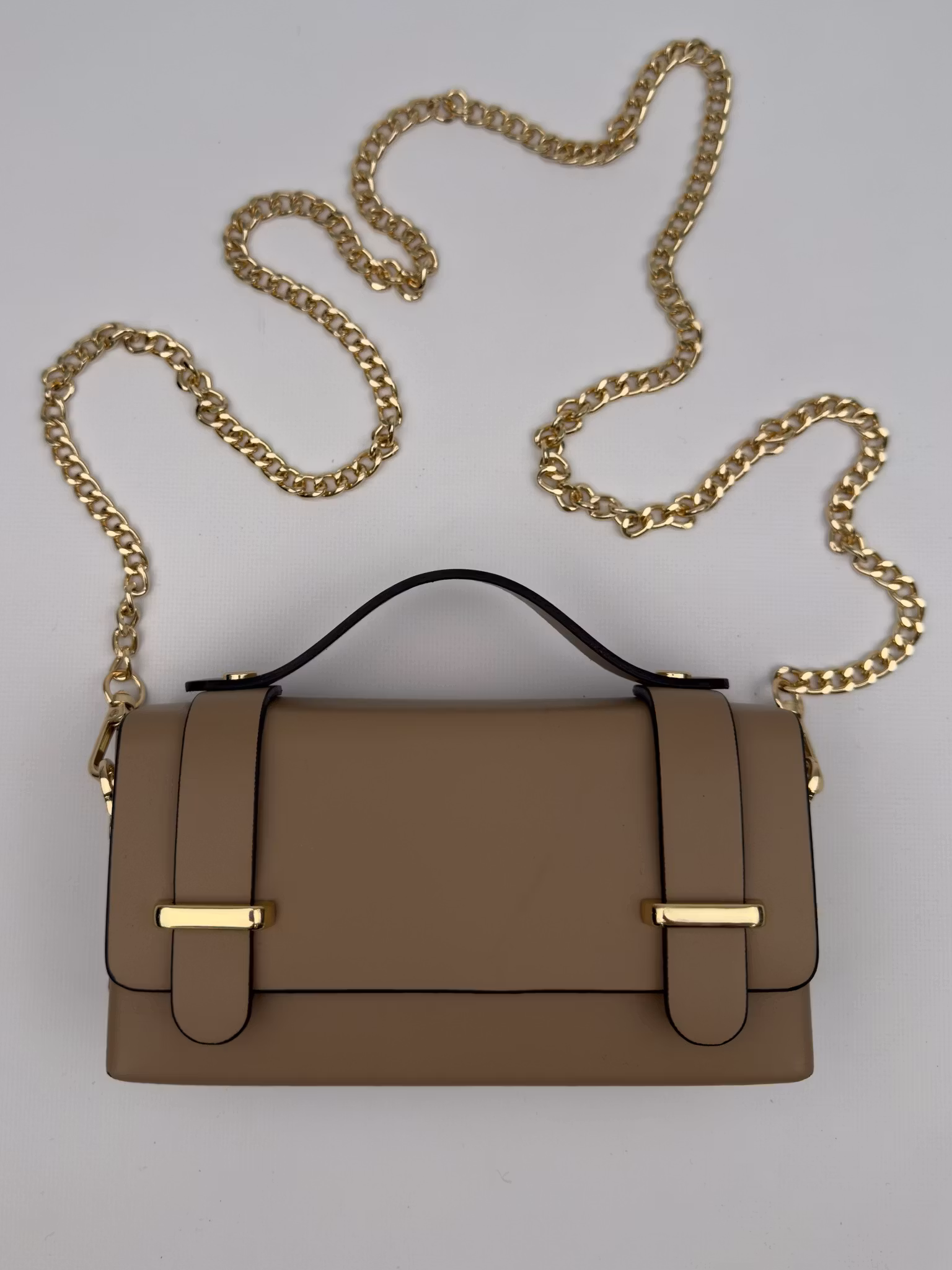 Clutch with chain strap