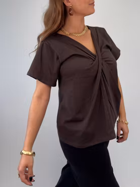 Draped cotton top