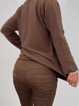 Glossy superstretch pants