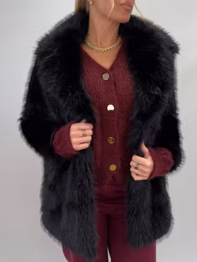 Faux fur jacket