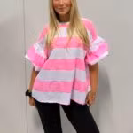 Nina top pink/white