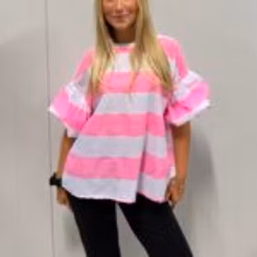 Nina top pink/white