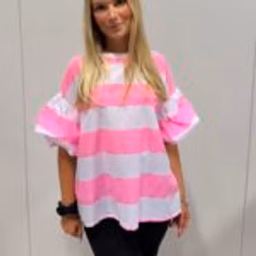 Nina top pink/white