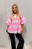 Nina top pink/white