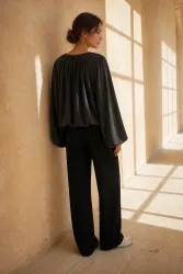 Kayla - Cotton Balloon Blouse