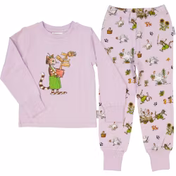 Pyjamas två delad Pettson och findus lila