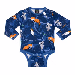 Villervalla Animalprint blå body