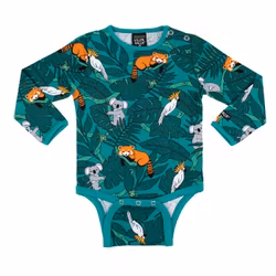 Villervalla Animalprint grön body