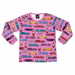 Villervalla Race cars tröja rosa