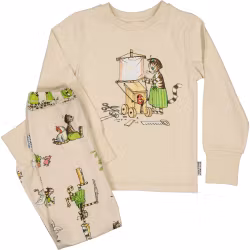 Geggamoja findus 2-delad pyjamas beige