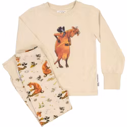 Geggamoja Mamma Mu 2-delad pyjamas beige