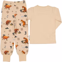 Geggamoja 2 delad pyjamas Mamma mu beige