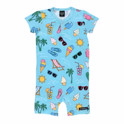 Villervalla Summer day babydress blå