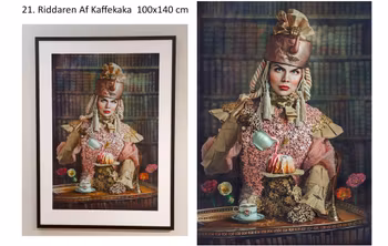 Inramat verk Riddaren Af Kaffekaka 100x140 cm